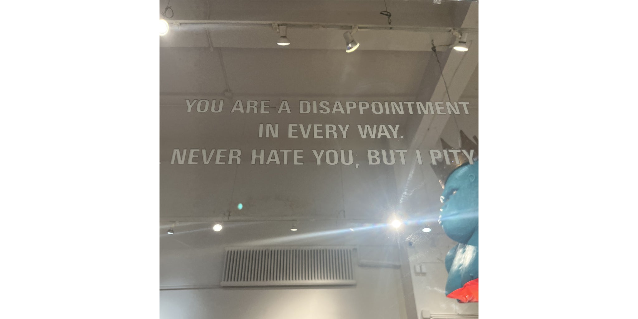 YOU ARE A DISAPPOINTMENT IN EVERY WAY. I'LL NEVER HATE YOU, BUT I PITY YOU.