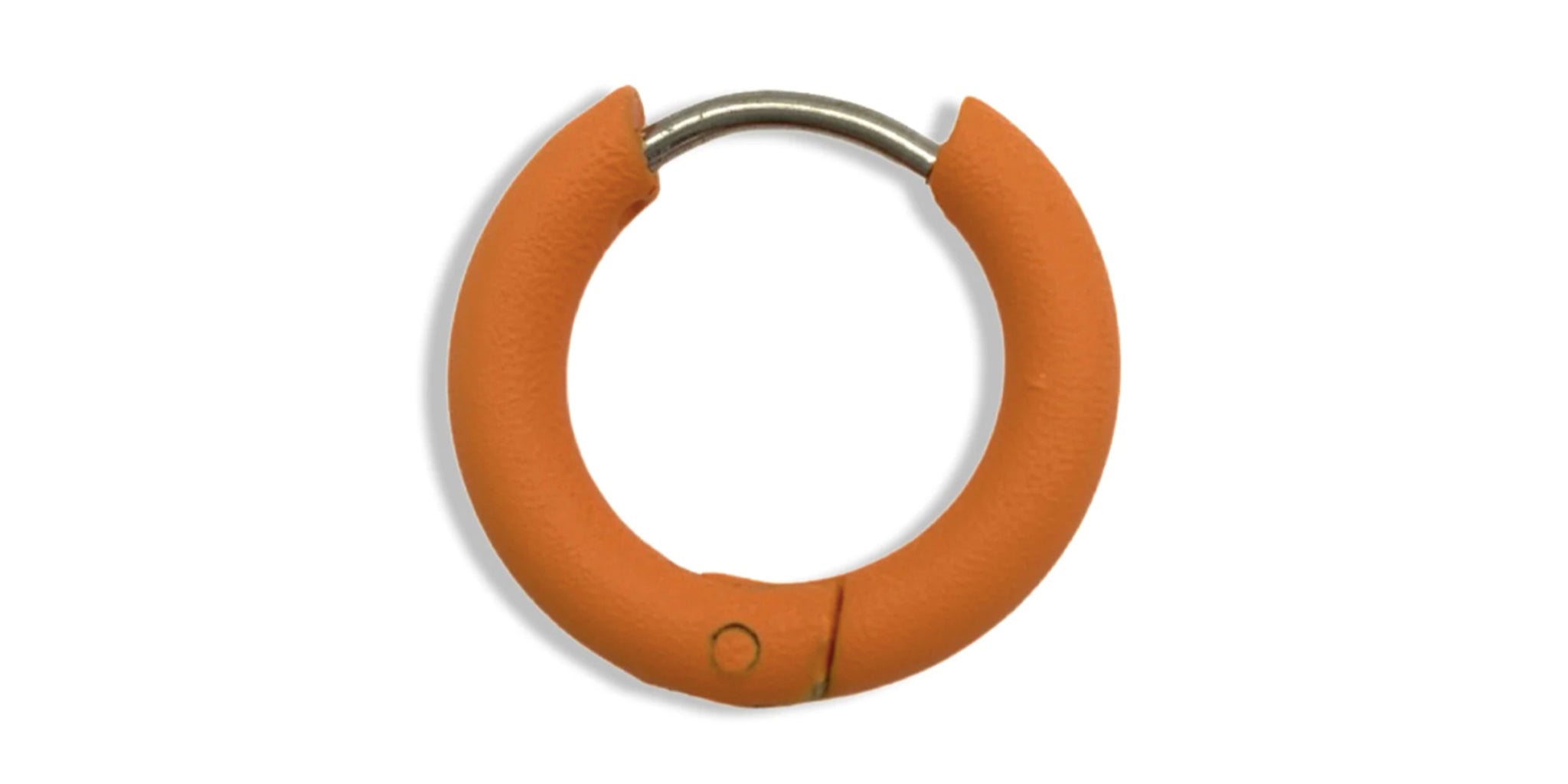 Color Enamel Hoop Earring - orange