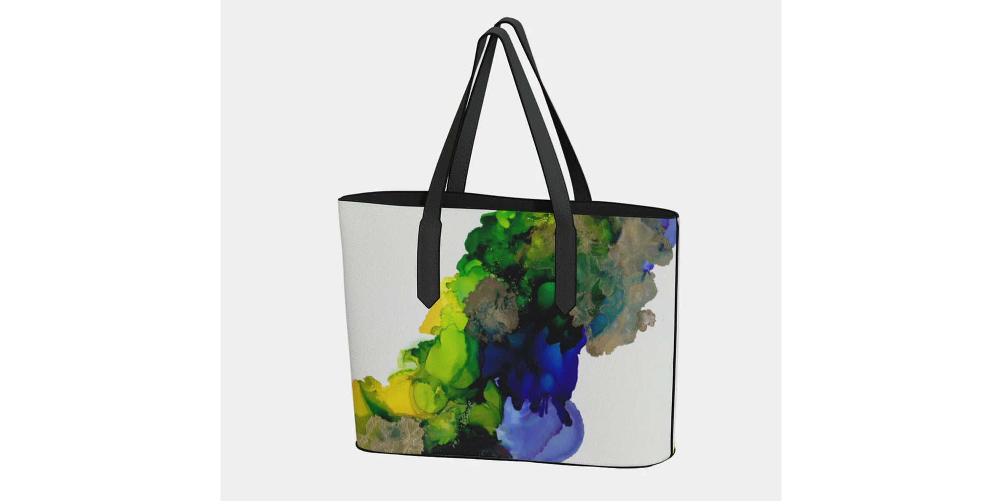 Serpentine Leather Tote Bag