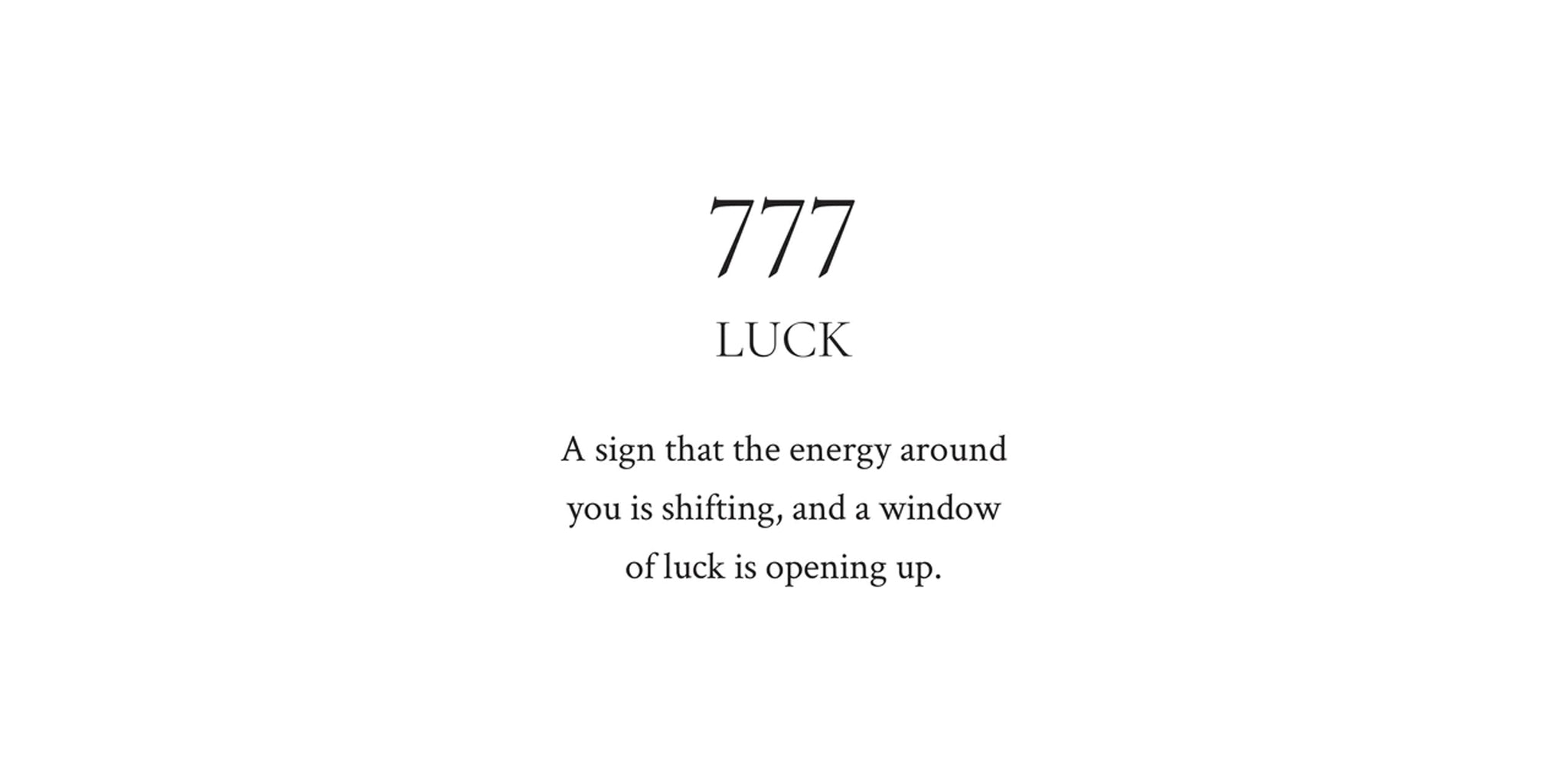 777: Luck + Abundance