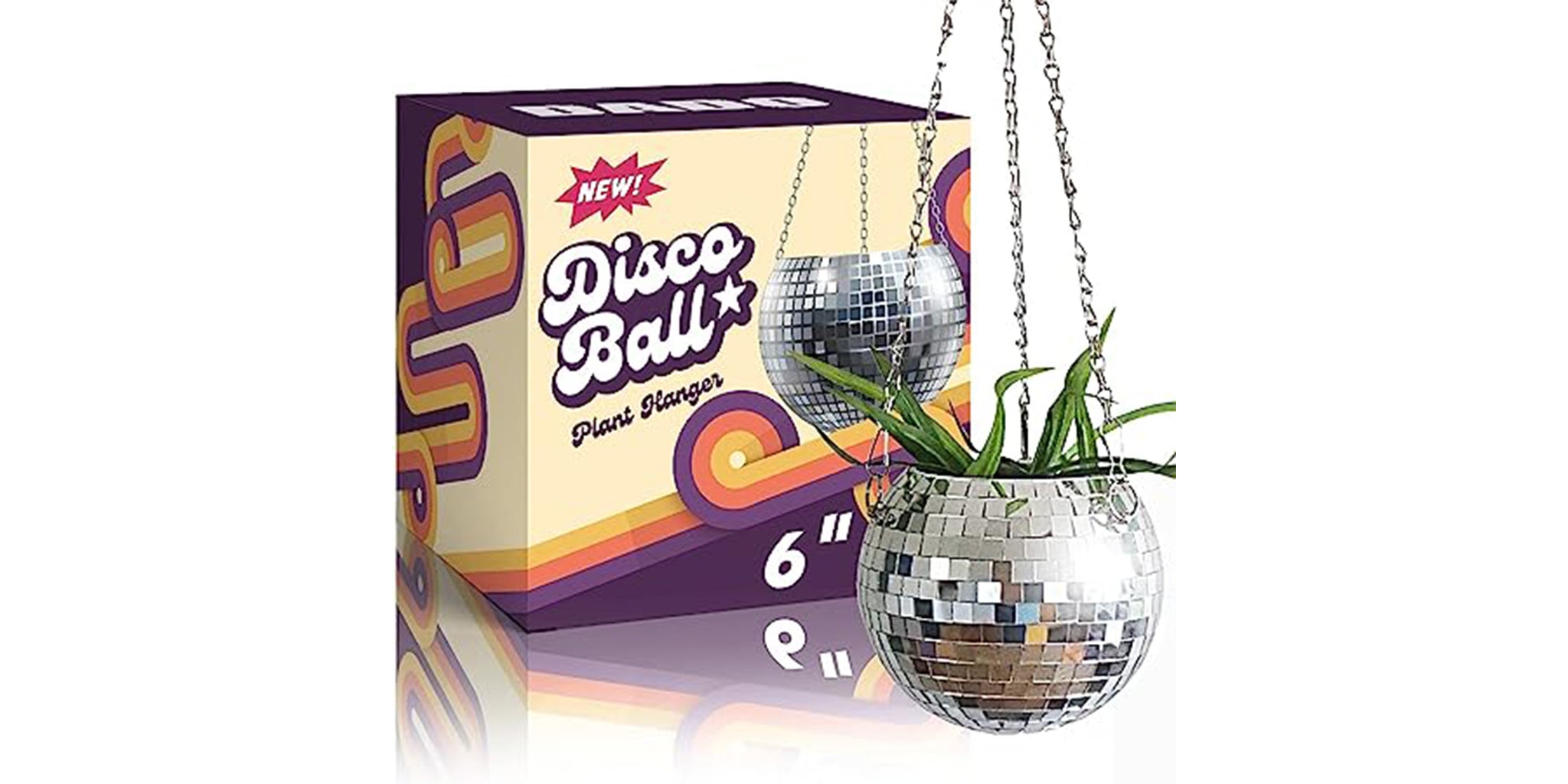6" Disco Planter - silver