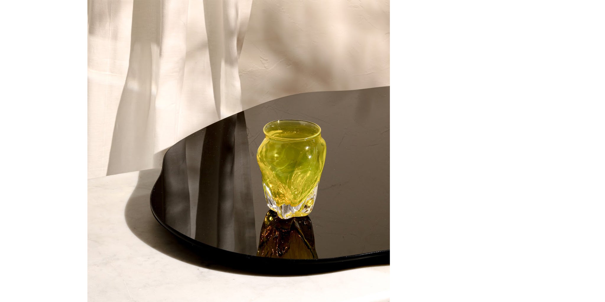 Quatrefoil Stemless Wine Glasses - daffodil