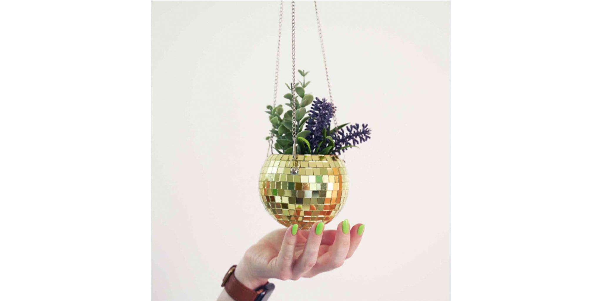4" Disco Planter - gold