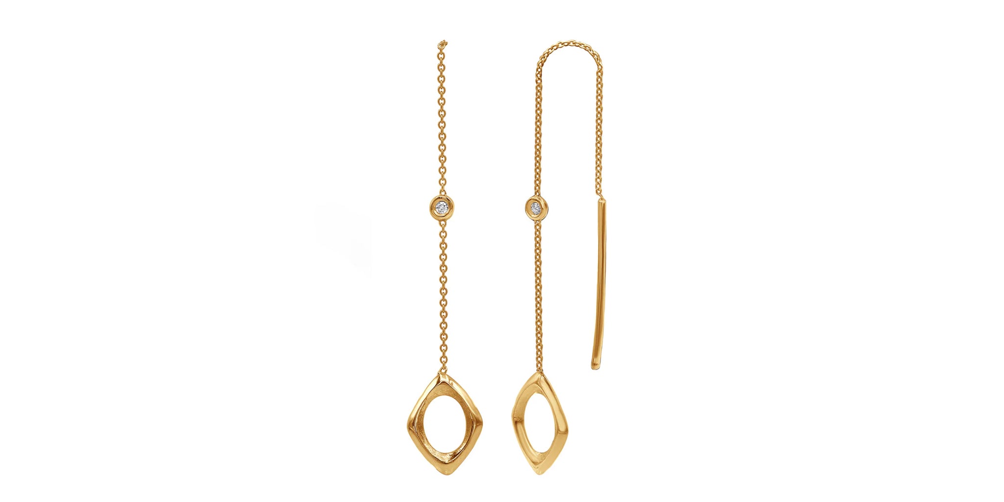 14K Gold Diamond Sparkle Threaders