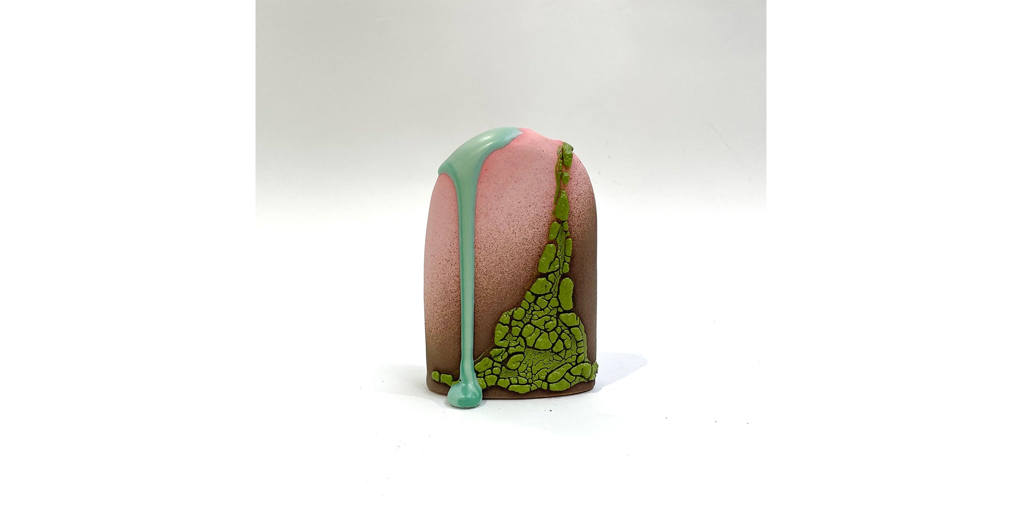 Bud Vase - Pink/Brown/Green