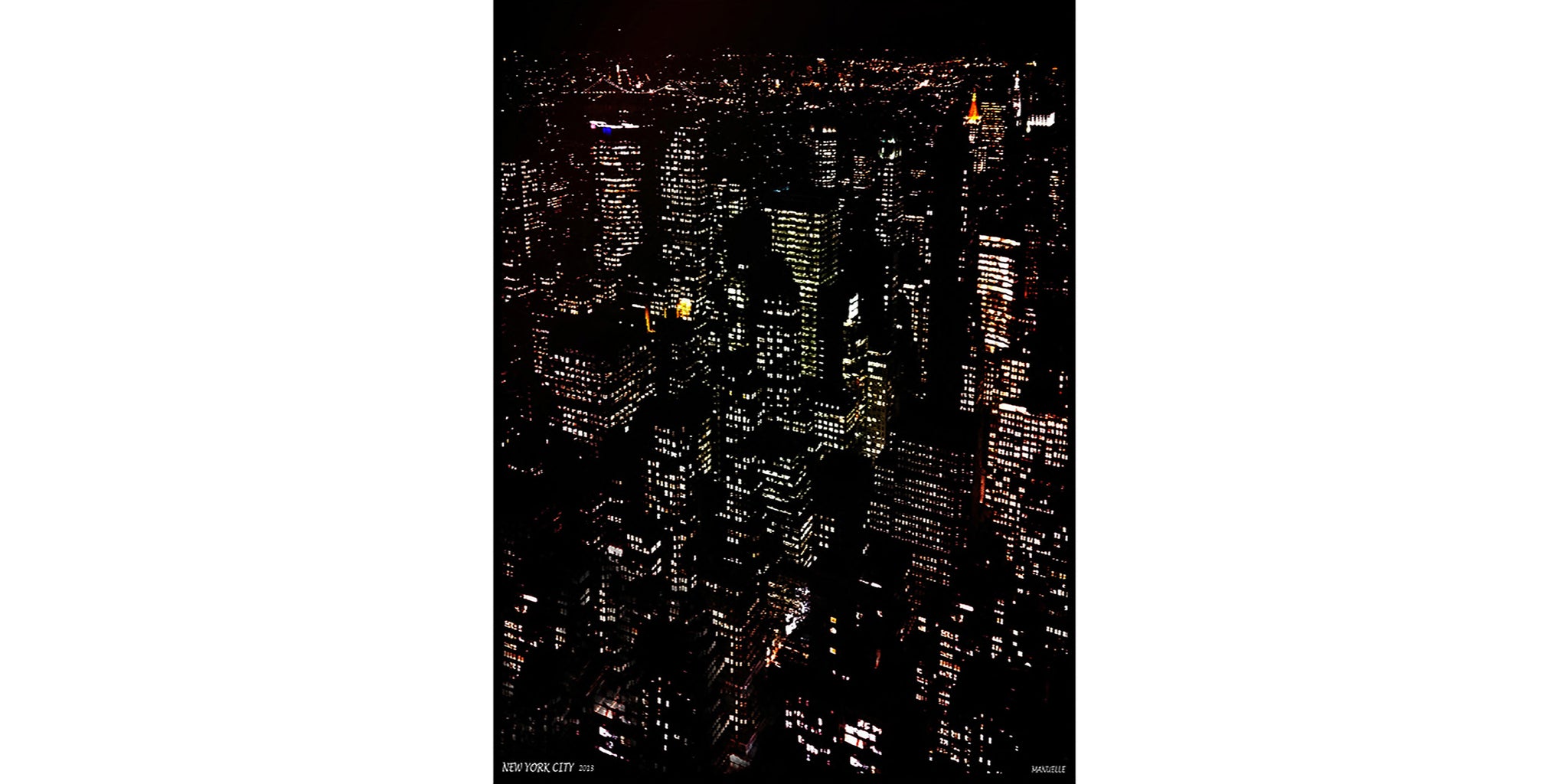 New York skyline at night scarf