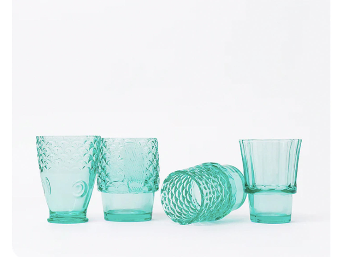 Koi Fish Stackable Glasses - mint