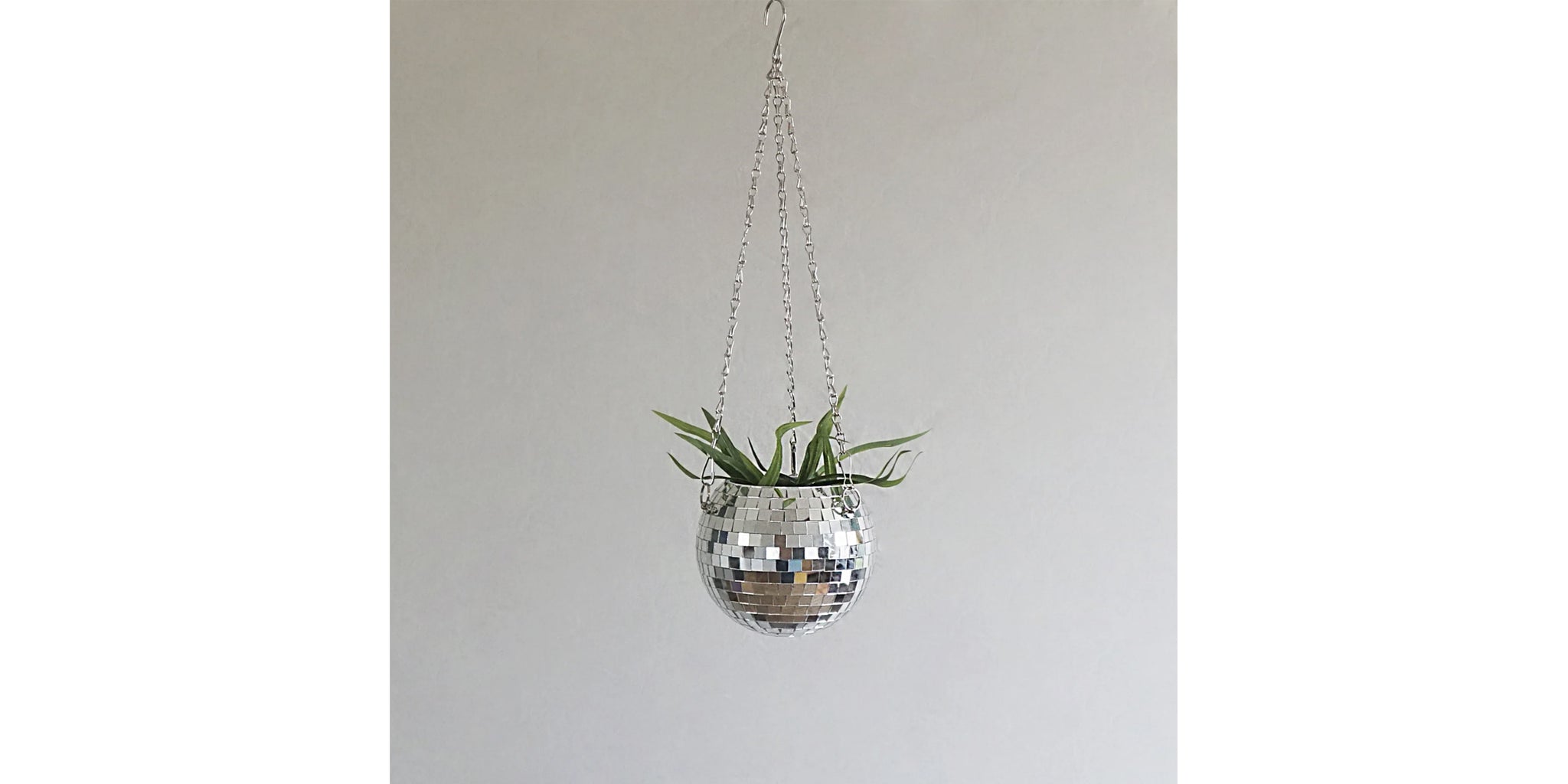 6" Disco Planter - silver