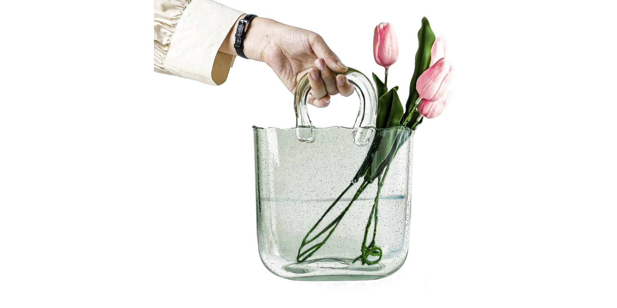 Glass Bag Vase