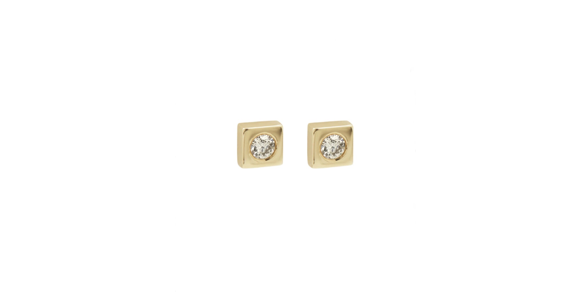 Rain Studs - yellow gold