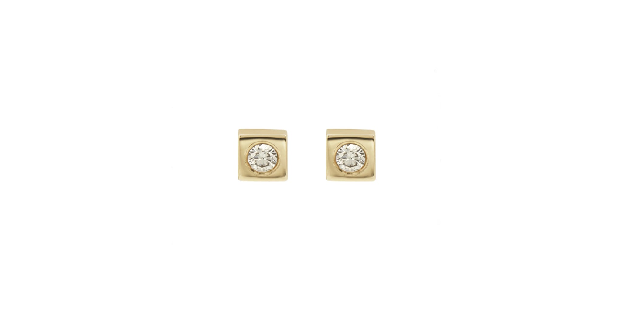 Rain Studs - yellow gold