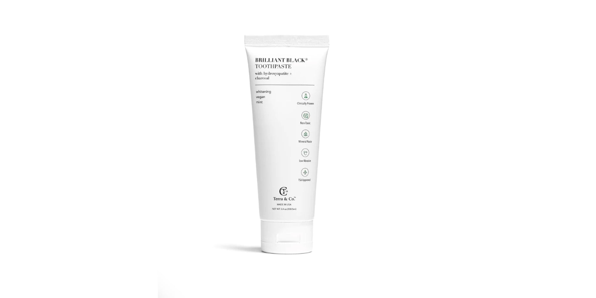 Brilliant Black Toothpaste with Hydroxyapatite + Charcoal