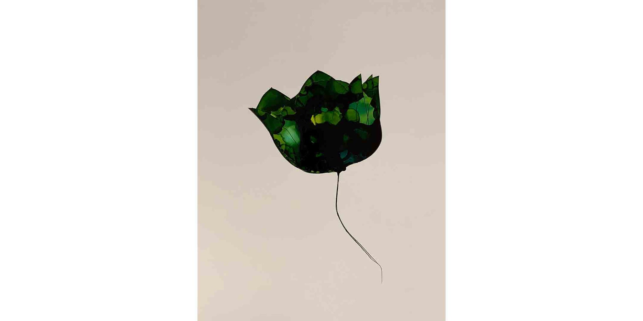 Flowerscape Green Stained Glass