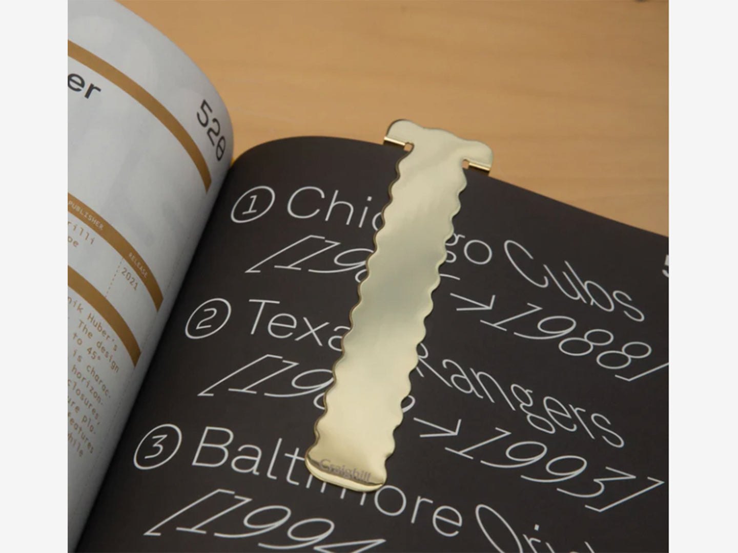 Perch Bookmark - vapor brass