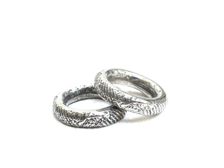 White Bronze African Ring