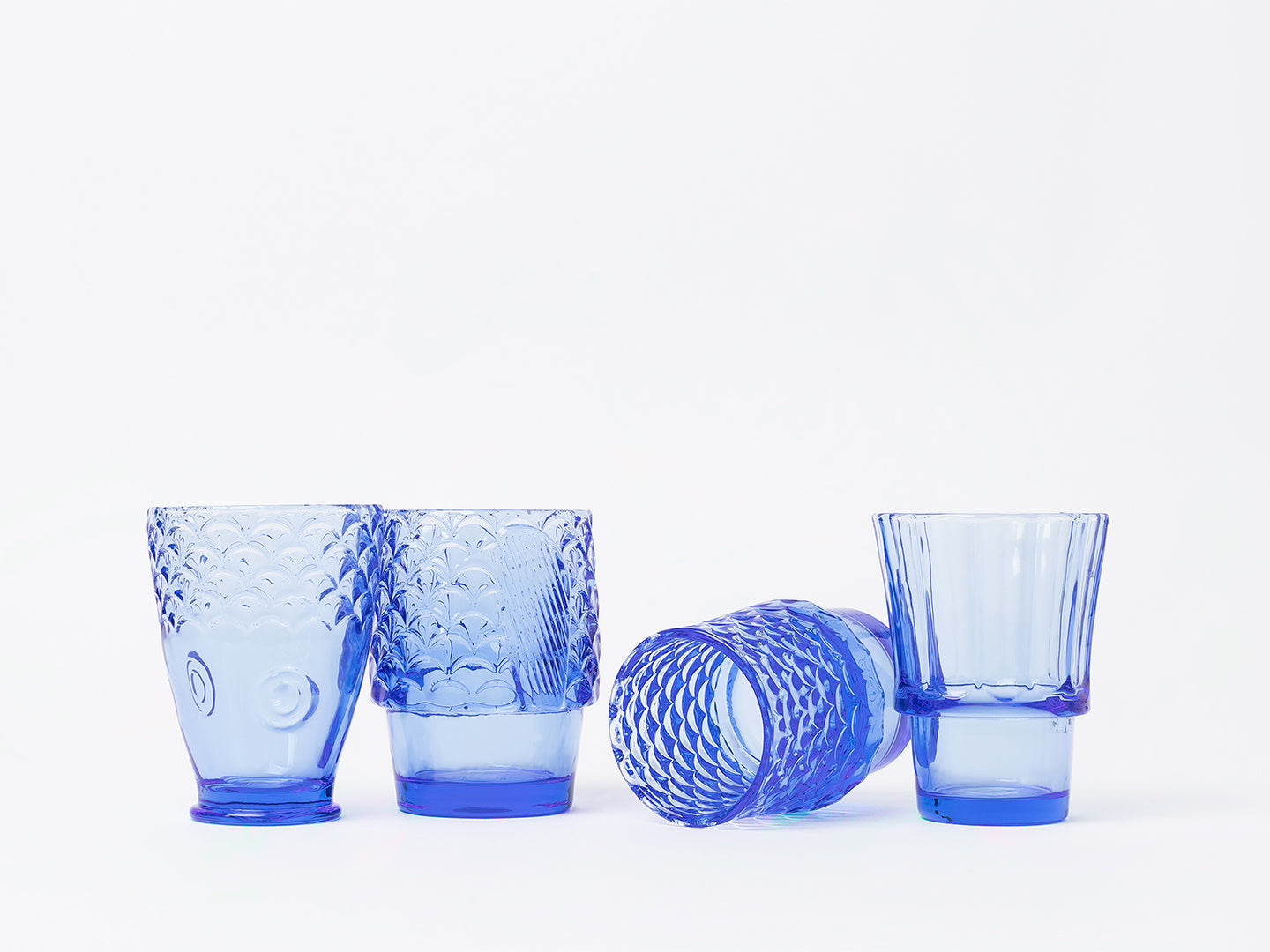 Koi Fish Stackable Glasses - blue