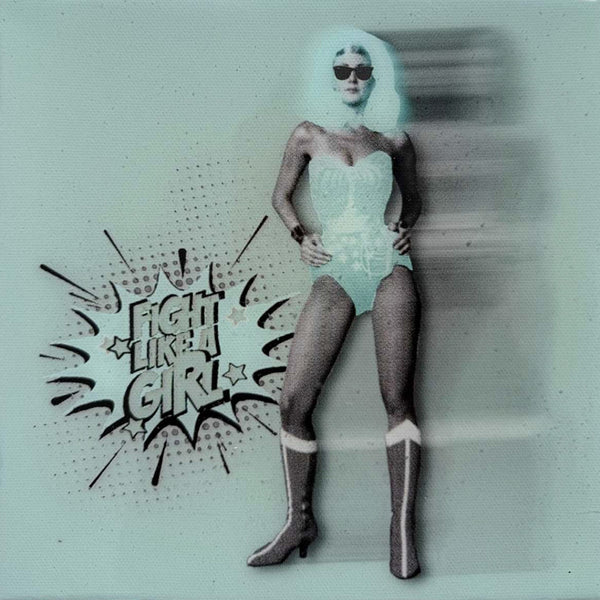 WONDER WOMAN FIGHT LIKE A GIRL BLUE