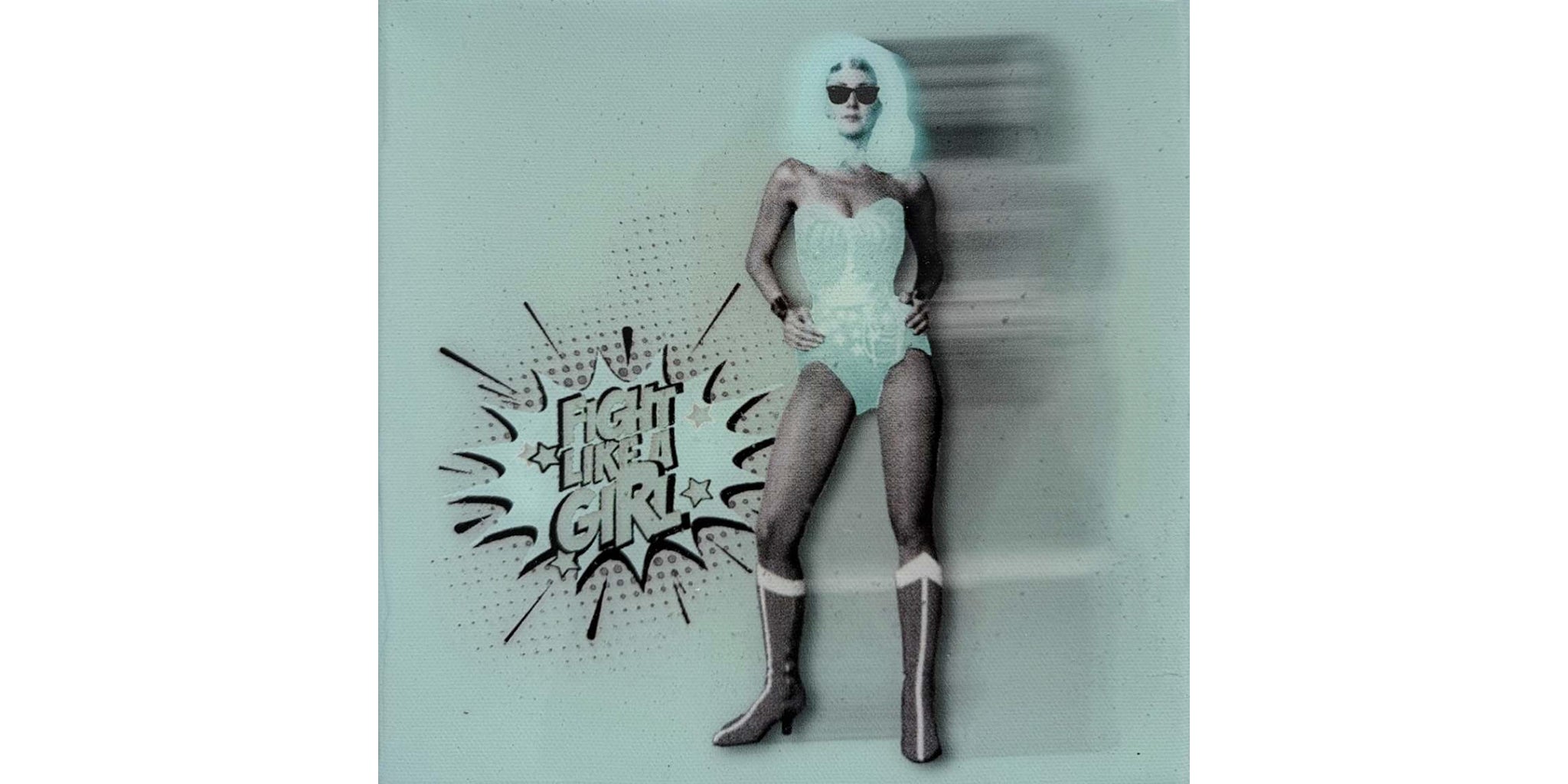 WONDER WOMAN FIGHT LIKE A GIRL BLUE