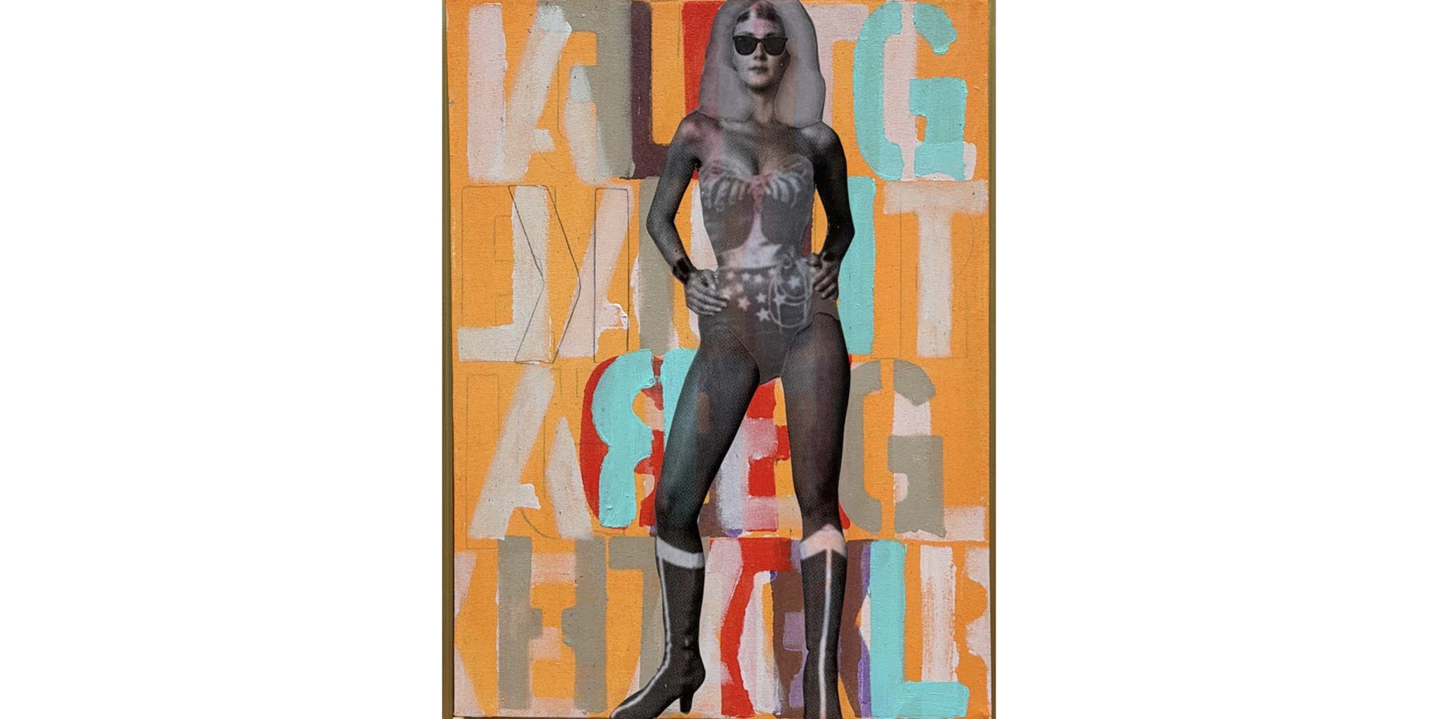 WW FIGHT LIKE A GIRL ORANGE  LIGHT SCULPTURE