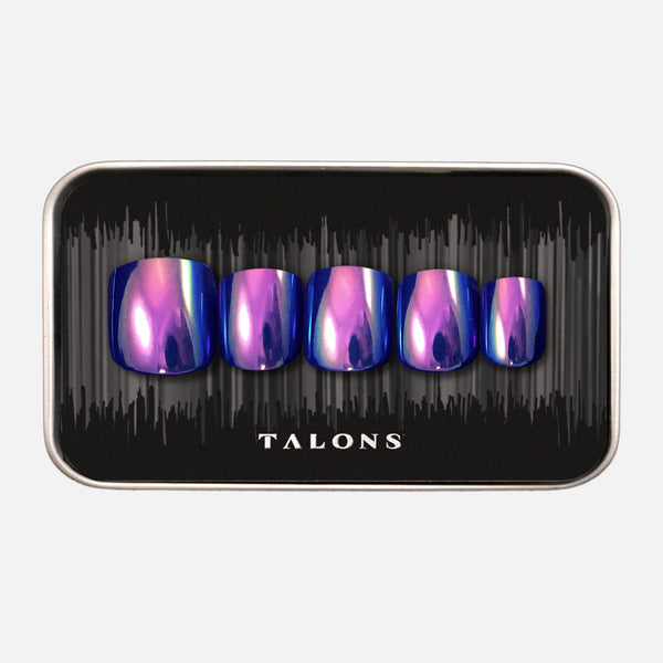 Blue / Purple Metallic Statement Nails