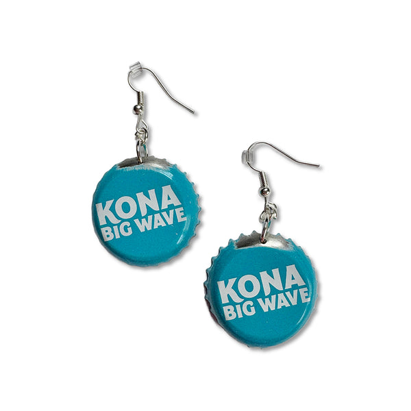 Bottle Cap Earrings - Kona Big Wave