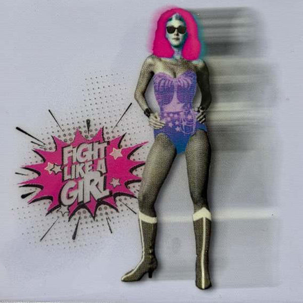 WONDER WOMAN FIGHT LIKE A GIRL Grey