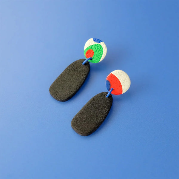 Micro Drop Earrings - black