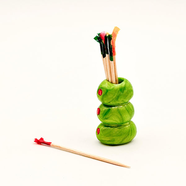 Pimento Olive Toothpick Holder