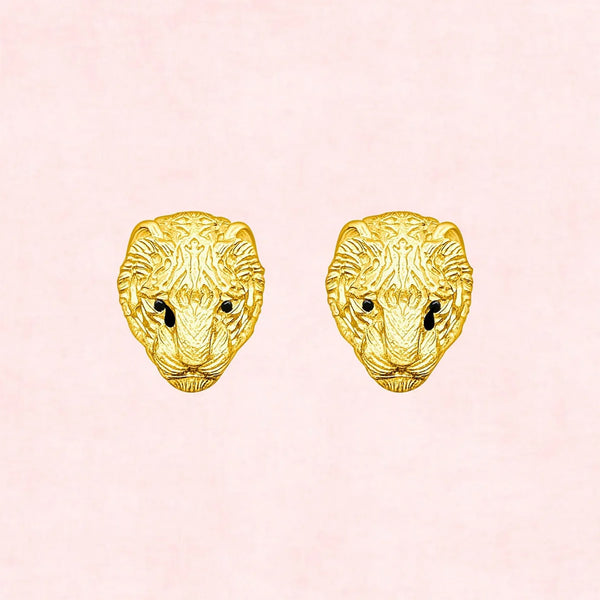 Huli Tiger Earrings - Gold