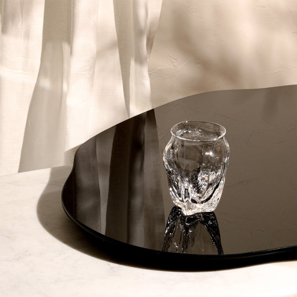 Quatrefoil Stemless Wine Glasses - clear