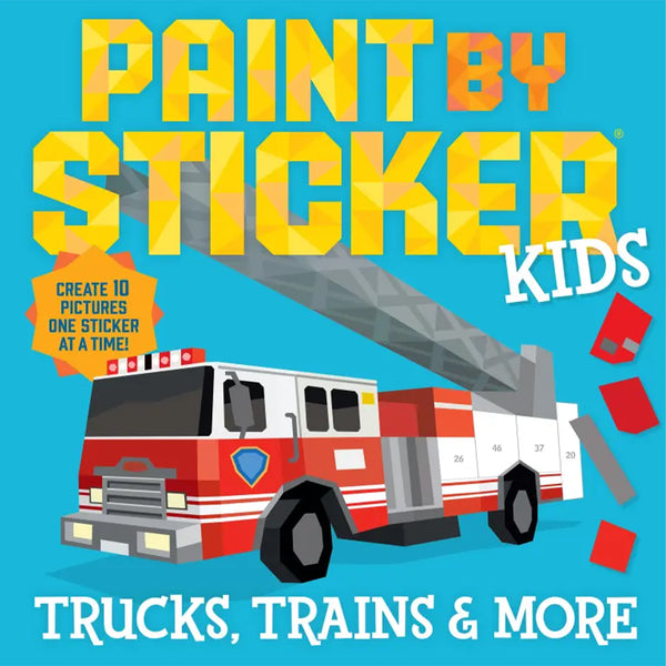 Paint by Stickers Kids: Trucks, Trains + More
