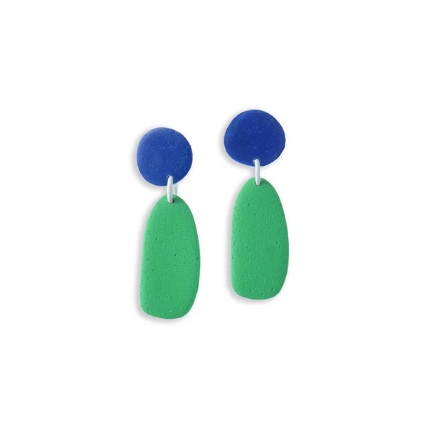 Micro Drop Earrings - Green