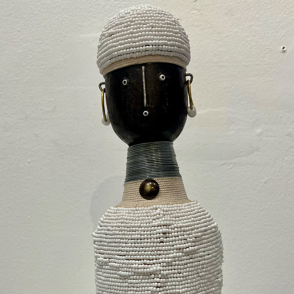 White Beaded Namji Doll - Large