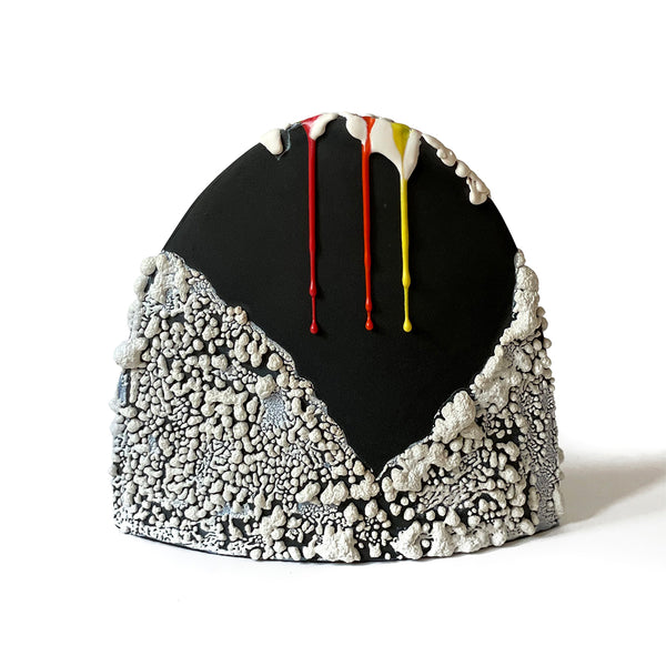 Large Vase - Black/Red/Yellow/White