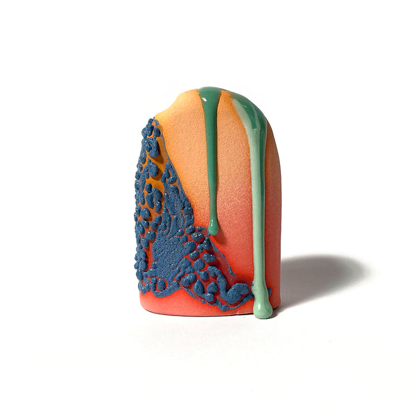 Bud Vase - Salmon/Mandarin/Turquoise