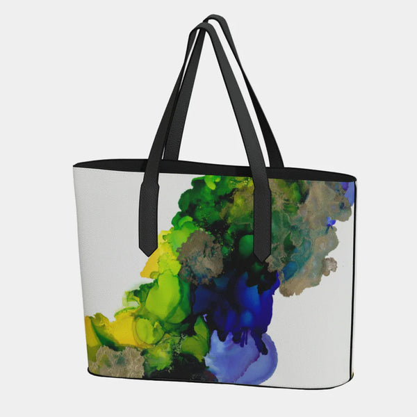 Serpentine Leather Tote Bag