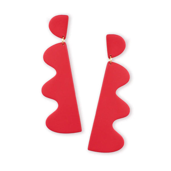 Wiggle Earrings - red