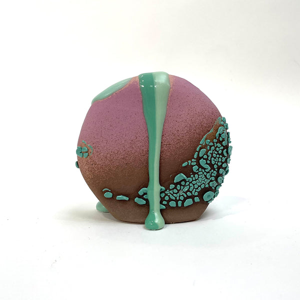 Bud Vase - Brown/lilac/turquoise