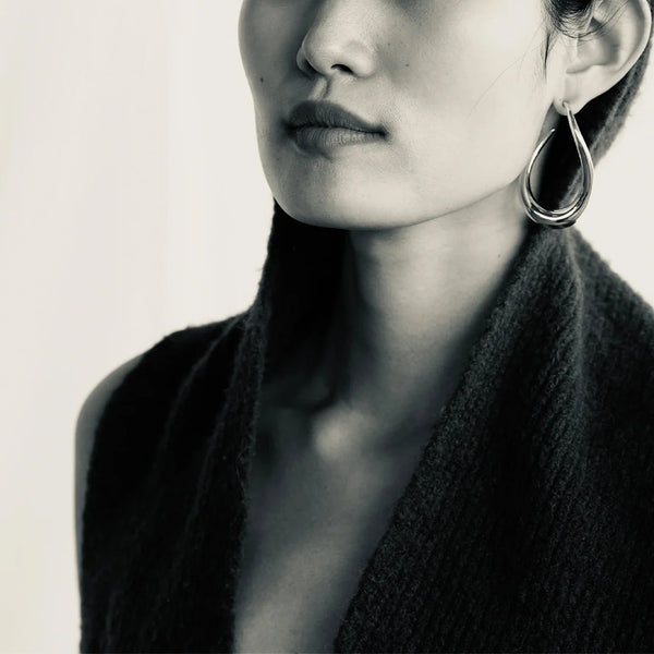 Hesse Hoop Earrings - Silver