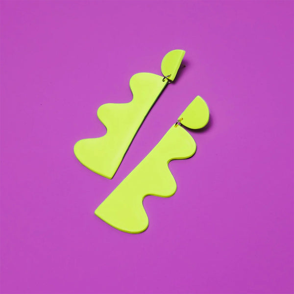 Wiggle Earrings - neon