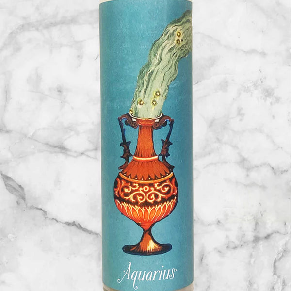 Aquarius Zodiac Candle