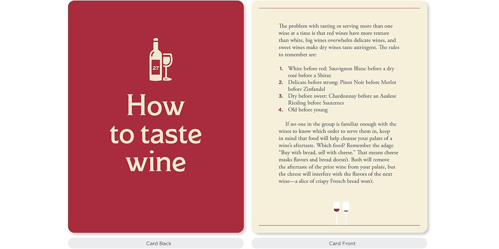 The Wine Lover's Card Deck: 50 Cards for Selecting, Tasting, and Pairing