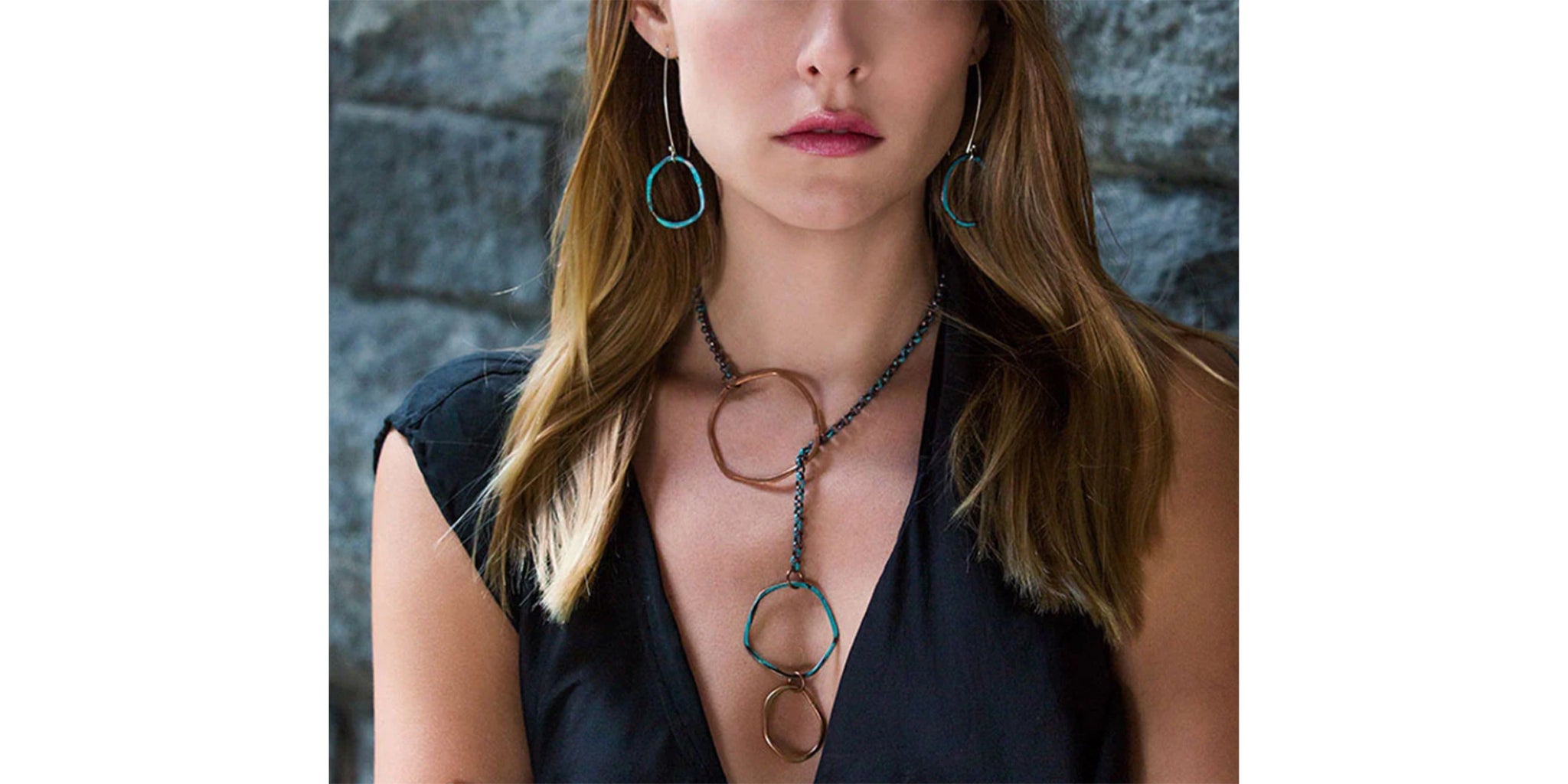 Sea Stone Lariat Necklace