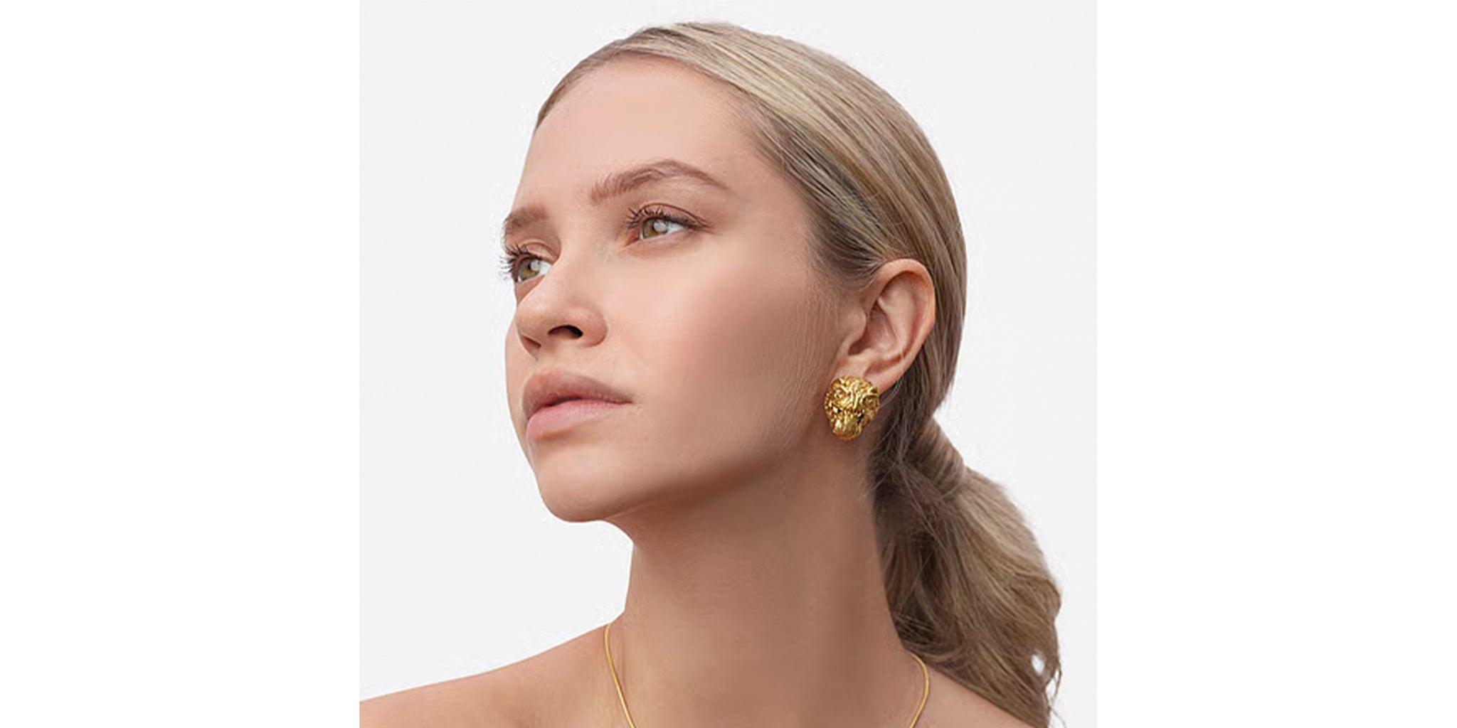 Huli Tiger Earrings - Gold
