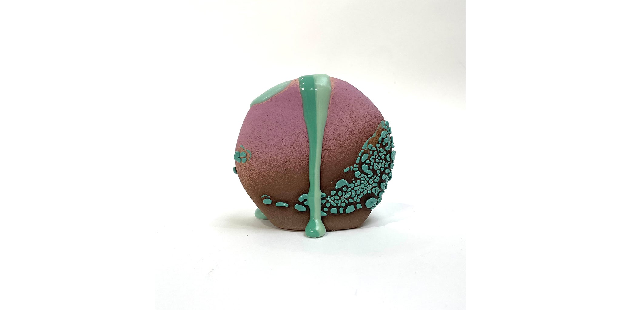 Bud Vase - Brown/lilac/turquoise