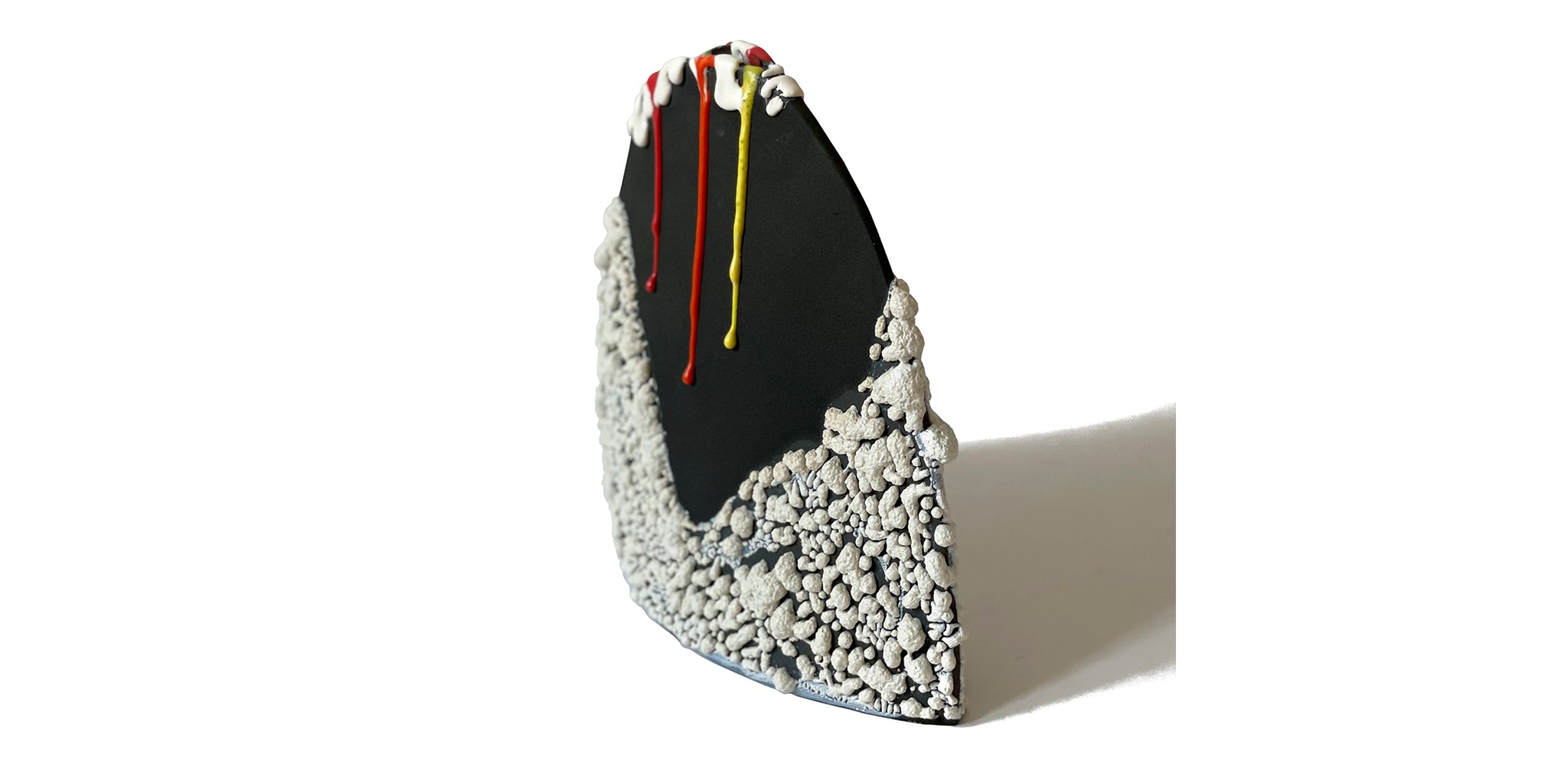 Large Vase - Black/Red/Yellow/White