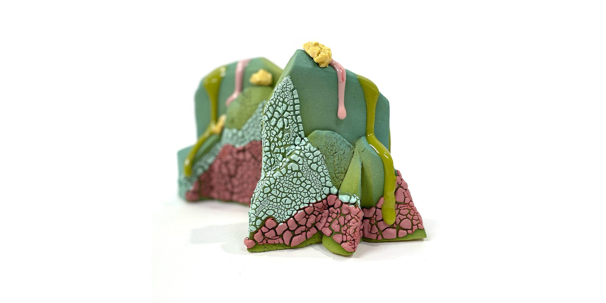 Bookends - Lime/Turquoise/Pink