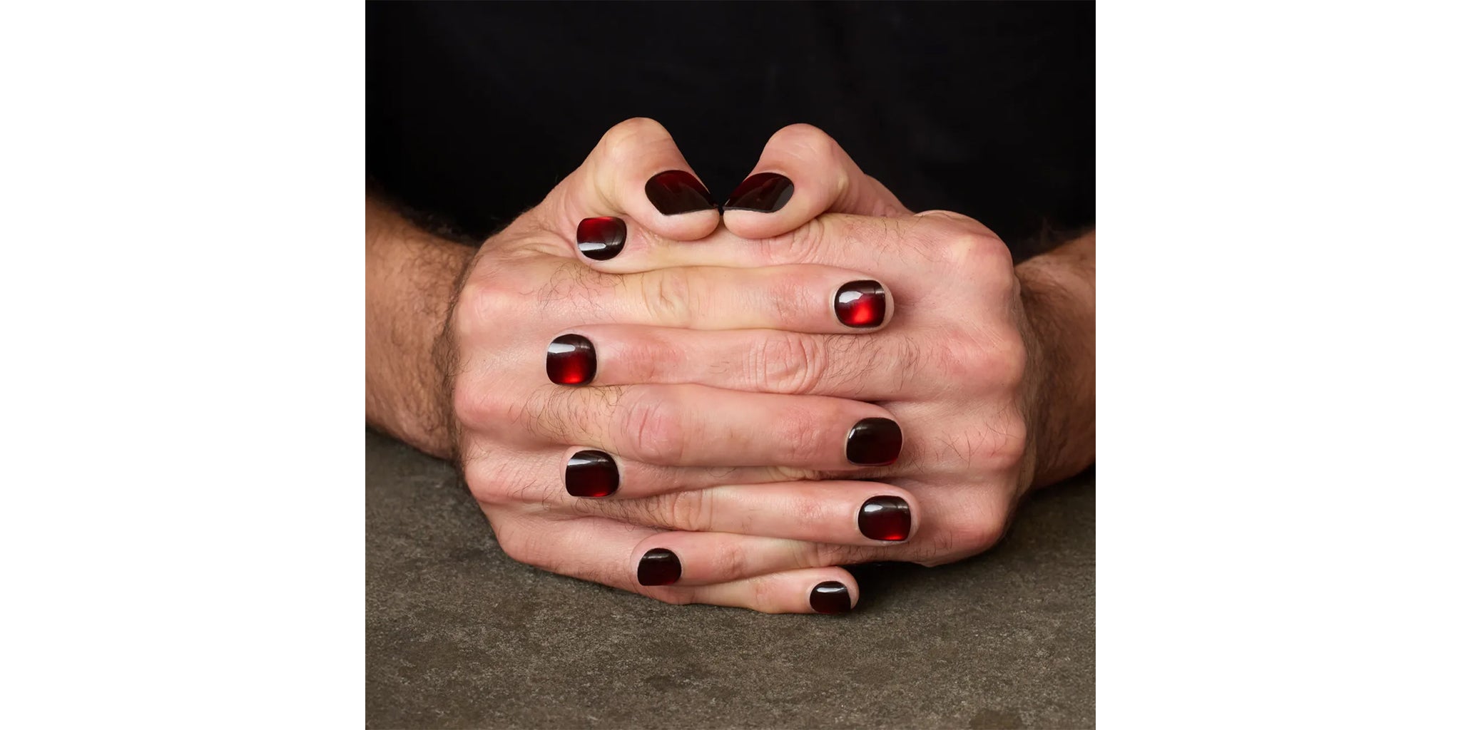 Crimson Cat Eye Statement Nails