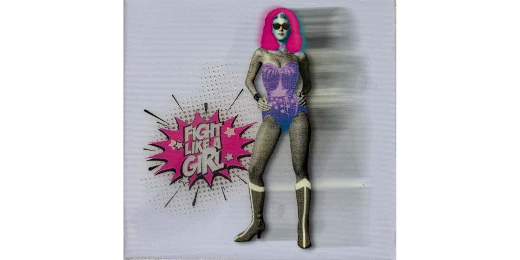 WONDER WOMAN FIGHT LIKE A GIRL Grey