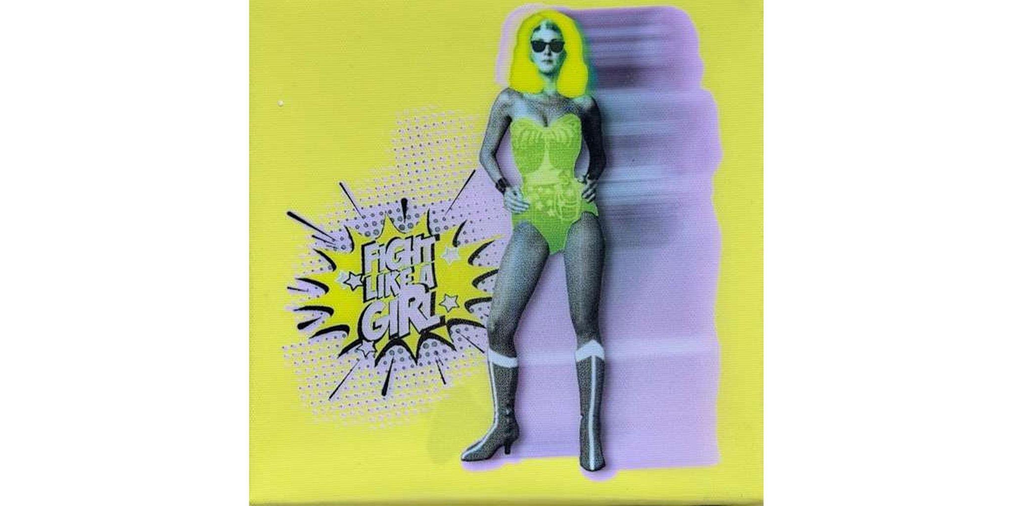 WONDER WOMAN FIGHT LIKE A GIRL Yellow